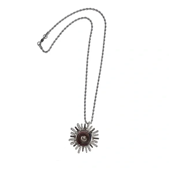 Snap Charm Pendant Necklace for Standard Size Snaps Includes One Snap Shown - Picture 2 of 4